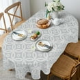 thumbnail image 4 of Grey Oval Tablecloth 60x120in for Oval Table Waterproof Table Cloths for Dining Room Indoor Outdoor Table Cloth, 4 of 5