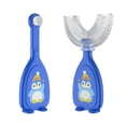 thumbnail image 1 of Cepillo de dientes de bebé Portátil Portátil 360 Grado en forma de U Silicona Cepillo de dientes para niños con mango Herramientas para niños Herramientas Azul Pequeñas 2 piezas Kearding CE011409-05, 1 of 7