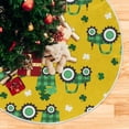 thumbnail image 5 of GZHJMY St. Patrick's Day Shamrock Christmas Tree Skirt Tree Skirt for Holiday Party Home Christmas Day Ornaments 36", 5 of 6