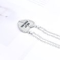 thumbnail image 3 of 2 Pcs par Ensemble Collier Cœur en Strass Meilleur Ami Pendentif Gravé Collier d'Amitié, 3 of 7