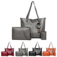 thumbnail image 2 of 3PCS Women Tote Bag Set Minimalist Top Handle Bag Shoulder Purse with Key Case, 2 of 2