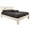 Full: 81 in. L x 60 in. W x 47 in. H (184 lbs.), variant on Homestead Collection Queen Platform Bed w/ Laser Engraved Bear Design, Clear Lacquer Finish