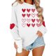 thumbnail image 4 of Xuyuer Valentines Sweatshirts for Women Heart Print Graphic Valentine Sweatshirts Casual Tops, 4 of 9