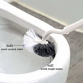 thumbnail image 5 of Solución innovadora para escobilla de baño, cabezal de cepillo en forma de C para un alcance óptimo, mango cómodo antideslizante para un mejor agarre, diseño de almacenamiento colgante para una, 5 of 5