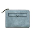 thumbnail image 1 of Uds pequeña cartera plegable de cuero para mujer Mini monedero con cremallera ID, 1 of 5