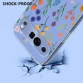 thumbnail image 2 of Compatible with Google Pixel 9 / 9 Pro Case Clear with Flower Design, Cute Soft Silicone TPU Floral Aesthetic Women Girls Transparent Protective Shockproof Anti-Scratch Anti-Yellow Phone Cover, B, 2 of 7