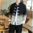 thumbnail image 6 of Somuwie Clearance Men's Chinese style long-sleeved coat gradient jacket stand collar Zhongshan suit, 6 of 9