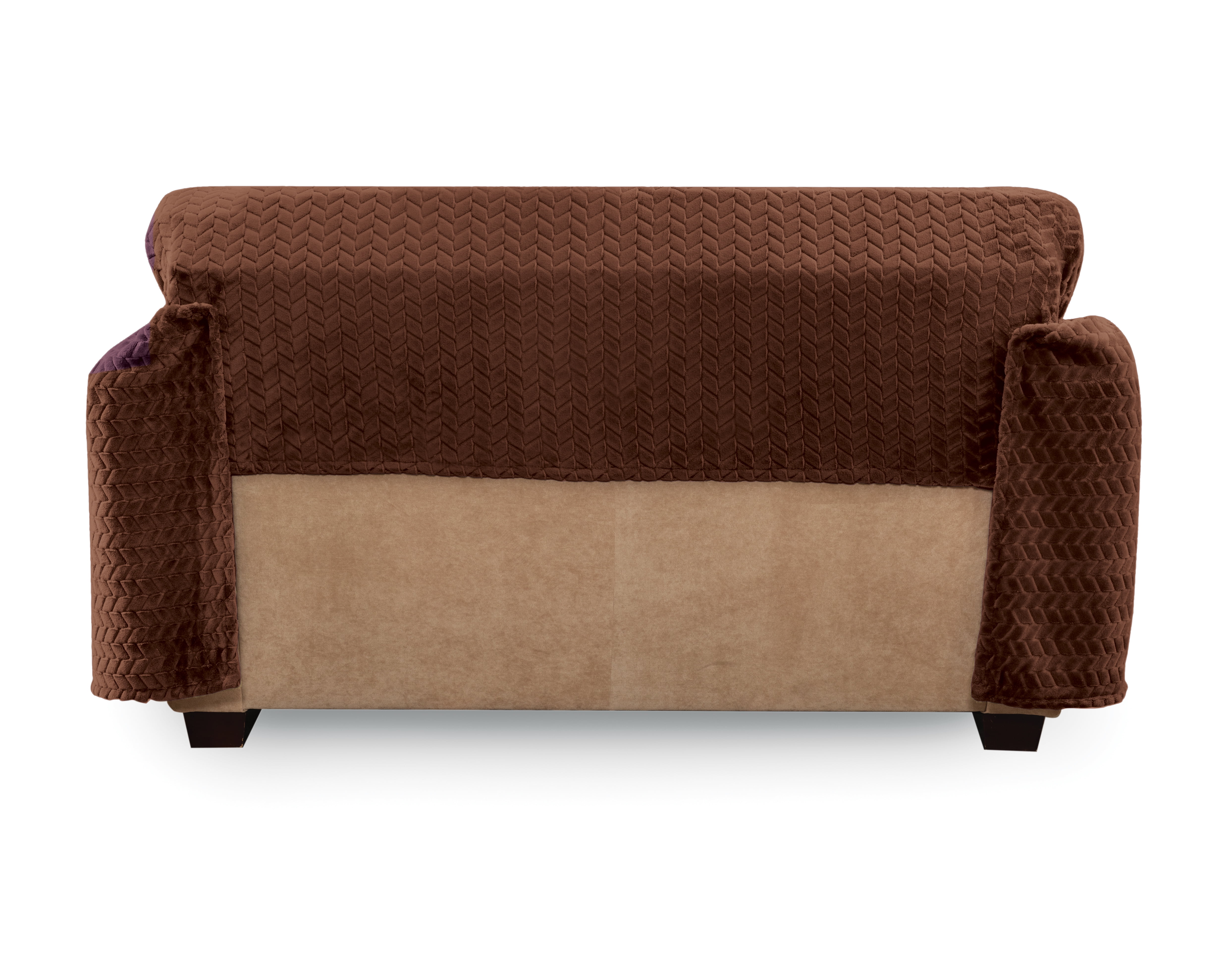 Innovative Textile Solutions 1-Piece Mason Throw Loveseat Slipcover, Chocolate
