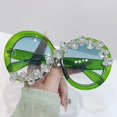 thumbnail image 1 of "Sunglasses Oversized Round Frame S Asymmetric Ink Personalized Women's Sun Shade Sunglasses A8", 1 of 5