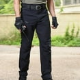 thumbnail image 5 of Dxzfnsa Mens Tactical Pants Ripstop Cargo Work Pants with Pockets Water Resistant Breathable Hiking Construction Pants Mens Pants(Black-L), 5 of 5