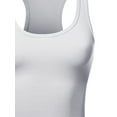 thumbnail image 4 of A2Y Women's Basic Cotton Casual Scoop Neck Cropped Racerback Tank Tops White L, 4 of 5