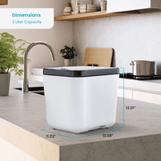 Home Zone Living 3 Liter White Electric Kitchen Composter with Auto Cleaning Cycle