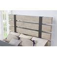 thumbnail image 3 of Arbela Wood Slatted Panel Bed, King, Weathered Oak Finish, 3 of 5