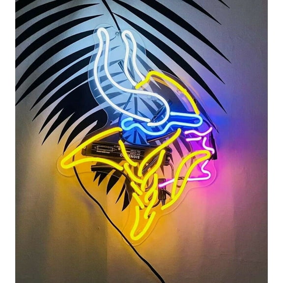Queen Sense 17" Minnesota Sports Team Viking Neon Sign Acrylic Man Cave Handmade Neon Light 117MVLA