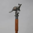 thumbnail image 4 of Walking Cane for Mens and Womens Handmade Decorative Cane for Mom and Dad Stylish Walking Stick 36 Inch Non-slip Travel Folding Cane Brown Snake Shaft with Antique Fox Handle, 4 of 5