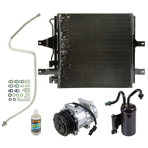 A/C Kit w/ AC Compressor Condenser Drier For Dodge Ram Cummins 5.9L Diesel 2003 2004 2005 - BuyAutoParts