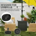 thumbnail image 3 of Outsunny All Weather Wicker Side Table with 1.5" Umbrella Hole, Square Outdoor End Table with UV-Resistant Frame, Storage Space for Patio, Mixed-Brown, 3 of 9