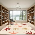 thumbnail image 2 of ODIKA 5'x7' Machine Washable Non-Slip Area Rug, Seaside Sanctuary Starfish Haven High Traffic Rug with Pad, Red, 905959, 2 of 8