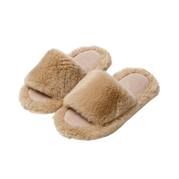 AKAFMK Winter Slippers for Women,Women's Fashion Plush Slippers Indoor Home Plush Cotton Slippers