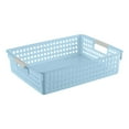 thumbnail image 7 of Multi-Purpose Plastic Storage Baskets - Waterproof Bathroom Shower Caddy, Laundry/Toy Organizer Bin, Easy-to-Clean Storage Basket for Home/Dorm/Gym, Durable Space-Saving Organizer, 10*9*6in, Blue, 7 of 7