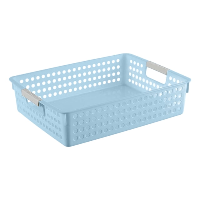 Ohufall Waterproof Plastic Storage Baskets For Bathroom Shower Caddy And Laundry Room Organization Easy To Clean Bins