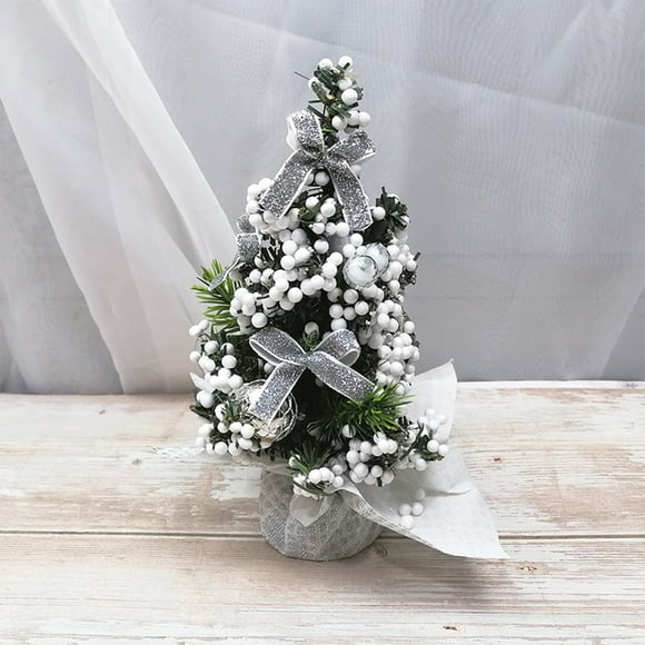 Adorno de árbol de Navidad pequeño de 20 cm/7,9 pulgadas, mini árbol de Navidad, decoración de escena para sala de estar, escritorio, dormitorio, adornos, mini árboles decorados