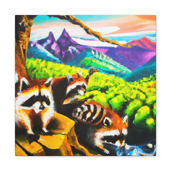 Racoon in Rococo Style - Canvas
