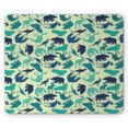 thumbnail image 1 of Wildlife Mouse Pad, Animals on a Pale Green Background, Rectangle Non-Slip Rubber Mousepad, Pale Green Multicolor, by Ambesonne, 1 of 2