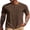 Browm, variant on Mens Henley Shirts Short Sleeve Casual Button Textured T Shirt Basic Soild Tee Henley Summer Top