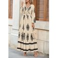thumbnail image 2 of Vestido de invitada a la boda PRETTYGARDEN maxi bohemio con estampado floral para mujer, 2 of 8