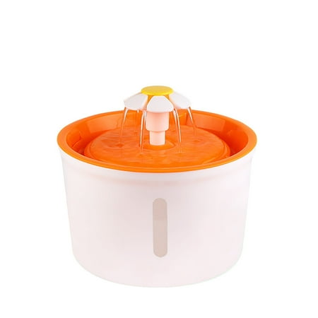 Cat Fountain Stainless BeaconPet Upgrade Visible Water Level, 1.6L Pet Water Fountain Flower Style Automatic Electric Circulating Pet Water Fountain Dogs / Cats Drinking Bowl Water Dispenser with Filter + Flower Mat ()