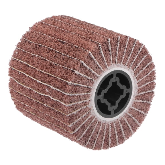 Uxcell 120mmx100mm 80 Grit Abrasive Cloth Nylon Wire Drawing Flap Wheel