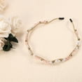 thumbnail image 5 of Unique Bargains Rhinestone Vintage Wavy Headband Faux Pearl Headband Women Hairband Pink, 5 of 7