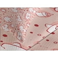 thumbnail image 4 of Ambesonne Hippo Quilted Bedspread Set 3 Pcs, Hippo Pattern, King Size, White Coral Red, 4 of 5