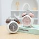 thumbnail image 3 of [Reloj despertador con doble campana de 4" que no hace tictac - Esfera 3D con marco de metal y función de retroiluminación - Reloj de mesa de escritorio para el hogar y la oficina - Rosa (hy), 3 of 5