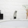 thumbnail image 5 of BWE Touchless Bathroom Faucet Brushed Nickel Sink with Hole Cover Plate Single-Hole Automatic Sensor Vanity Faucets with Control Box and Temperature Mixer Hands Free Bathroom Water Tap, 5 of 9