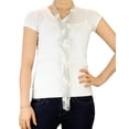 thumbnail image 4 of NYFASHION101® Silver-Tone Beaded Skinny Fishnet Infinity Loop Scarf - White, 4 of 4