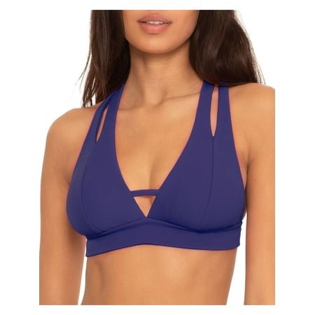 Becca by Rebecca Virtue Womens Plunge Halter Bikini Swim Top