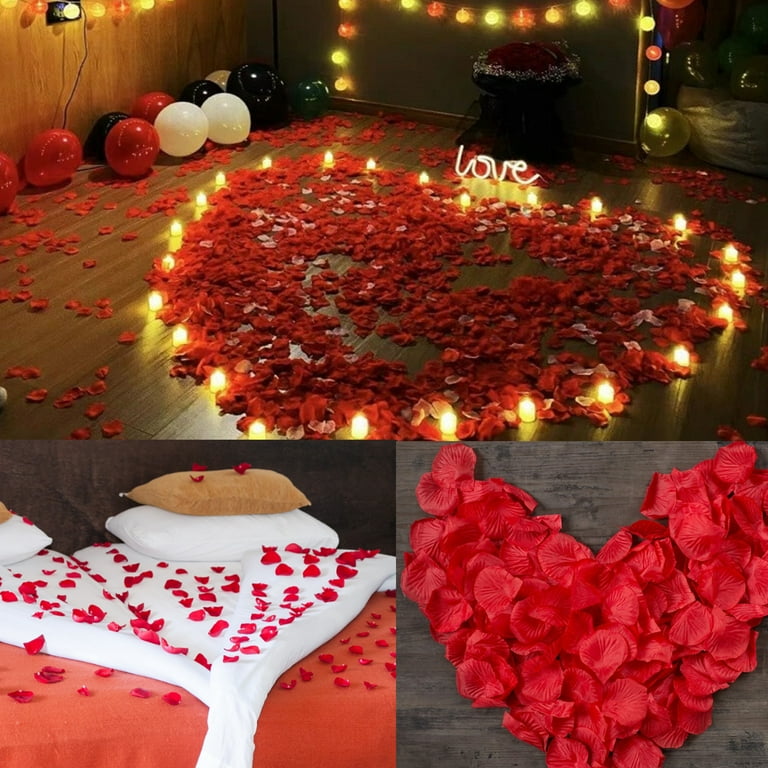 100/500/1000pcs Simulation Rose Petals Home Artificial Colorful