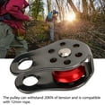 thumbnail image 3 of 20kN Fixed Micro Pulley, Smooth Surface Easy Installation Micro Climbing Rescue Pulley  for Climbing, 3 of 7