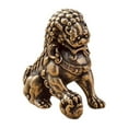 thumbnail image 1 of Mini escultura de león chino de latón, recuerdo de Feng Shui, adorno encantador para té de Kung Fu Izquierda, 1 of 9