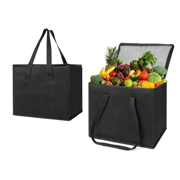 Reusable Insulated Grocery Shopping Bags With Inserted Cardboard ...