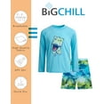 thumbnail image 6 of Big Chill Boys Swim Set - Boys Rash Guard Swim Set - UPF 50+ Rash Guard Long Sleeve Swim Shirt Board Short Swim Trunks (5-14), 6 of 7