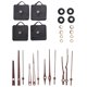 thumbnail image 2 of Mecanismo de Reloj de Pared de Eje de 4 Piezas Mecanismo con 4 Tipos de Manecillas de Madera de Nogal de 12 Pulgadas, Piezas de Repuesto de Reloj de Cuarzo, 2 of 5