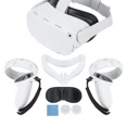 thumbnail image 1 of Silicone Protective Cover For Oculus Quest 2 Accessories Case VR Headset Head Face Cover Eye Pad Controller Cover Grip Full Set White, 1 of 6