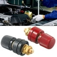 thumbnail image 1 of 2pcs Car Post Terminal With 6mm Brass Stud And Nuts Remote Battery Power Junction Post Connector Terminal Kit Car Accessories, 1 of 12