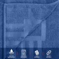 thumbnail image 4 of Canadian Linen Imperial Bathmats, 2 Pack, 20"x30", Washable Lightweight Quick Dry Soft Absorbent Cotton Shower Mats with Piano Keys Design, Capri Blue, 4 of 9