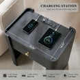 thumbnail image 4 of SinCiDo Modern Nightstand with Storage Drawer, 23.6" Tall Curved Bedside Table with Charging Station for Bedroom, Living Room, 4 of 7