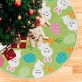 thumbnail image 5 of Coolnut Christmas Tree Skirt, 48", Easter Tree Skirt Double Layers Polyester Easter Tree Skirt for Easter Holiday Party Decoration, 5 of 6