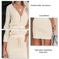 thumbnail image 4 of Vestido con capucha y cuello en V,Sudadera con capucha de manga larga Vestido informal con capucha Vestido con capucha de manga larga Innovación moderna, 4 of 5